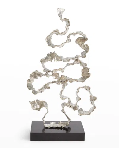 Global Views Squiggles Sculpture In Nickel