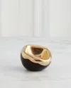 Global Views Squished Golden Crackle Bowl, Small In Gold