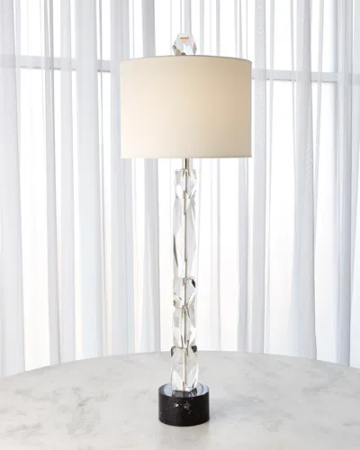 Global Views Stacked Crystal Lamp In Black