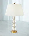 Global Views Stacked Faceted Crystal 32" Table Lamp In Clear