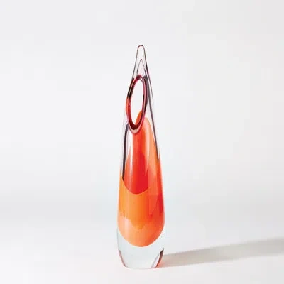 Global Views Stalagmite Vase In Red