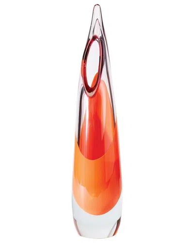 Global Views Stalagmite Vase In Red