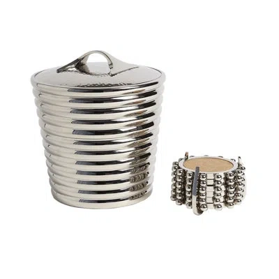 Global Views Starburst Crown Coasters-nickel In Silver Nikel