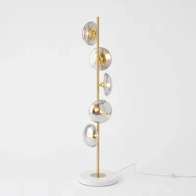 Global Views Stellar Floor Lamp-smoke/brass