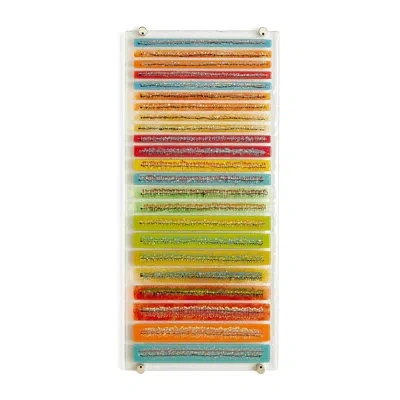 Global Views Sticks Fused Glass Wall Art-center In Blue,red,orange