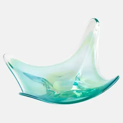 Global Views Stingray Bowl-celadon 13"h X 20"w X 24"d Decorative Bowl In Green