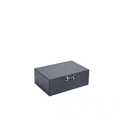 Global Views Stirrup Detail Box-blue Wash In Washed Blue