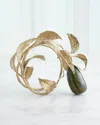 Global Views Stone Fruit Sculpture In Jade