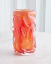 Global Views Storm Vase, Large 6" In Red