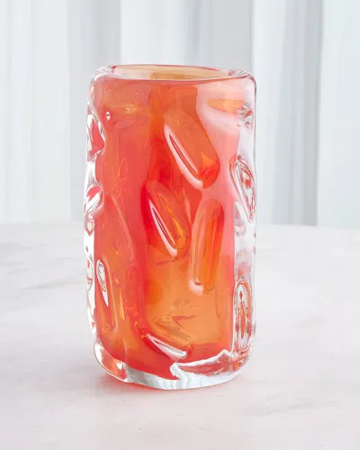 Global Views Storm Vase, Large 6" In Red