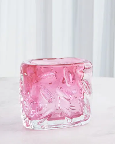 Global Views Storm Vase, Small 6" In Pink