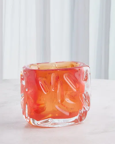 Global Views Storm Vase, Small 6" In Red
