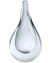 Global Views Stretched Neck Vase In Grey