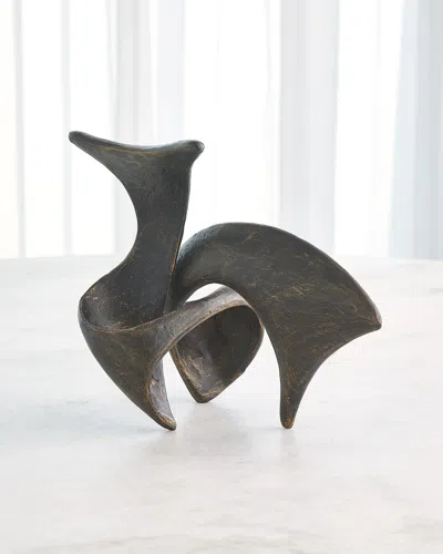 Global Views Strombus Sculpture In Black