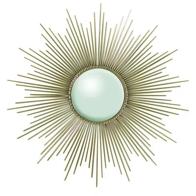 Global Views Sunburst Mirror-nickel W/security Hdwe