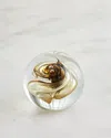 Global Views Swirl Paperweight In Green