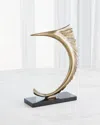 Global Views Swordfish Sculpture In Gold