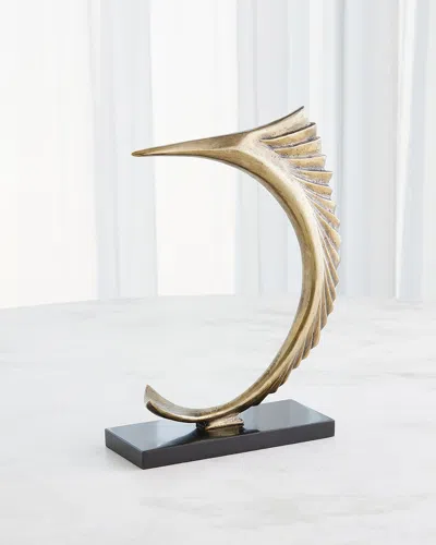 Global Views Swordfish Sculpture In Gold