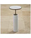 Global Views Tall Cored Marble Table