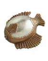 Global Views Talman Fish Box In Gold