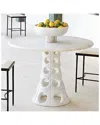 Global Views Taper Circle Dining Table In Neutral