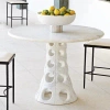 Global Views Taper Circle Dining Table In White