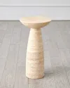 Global Views Tapered Accent Table In Cream