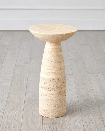Global Views Tapered Accent Table In Cream