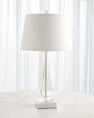 Global Views Tapered Crystal 34" Table Lamp In Clear
