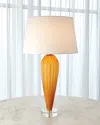 Global Views Teardrop Glass Lamp In Orange