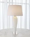 Global Views Teardrop Glass Lamp In White