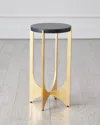 Global Views Tempest Side Table In Gold
