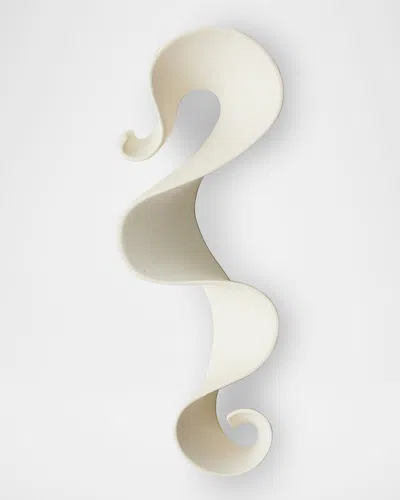Global Views Tempest Wall Ribbon, Medium In White