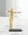 Global Views The Archer Sculpture, Brass In Brass