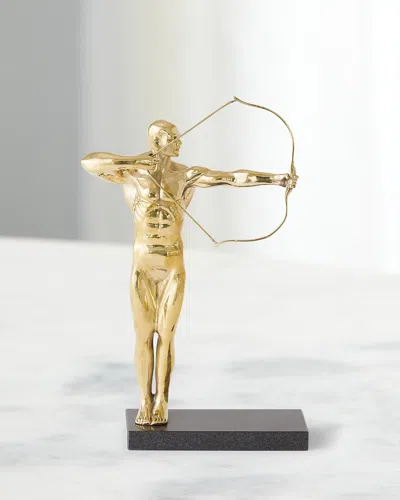 Global Views The Archer Sculpture, Brass