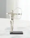 Global Views The Archer Sculpture, Nickel In Nickel