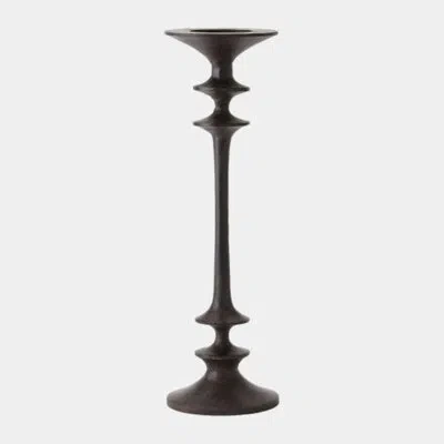 Global Views Théophile Candle Holder-lg In Brown
