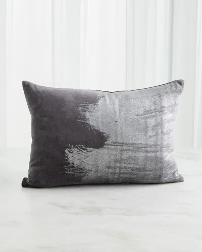 Global Views Thunder Lumbar Pillow In Grey/silver