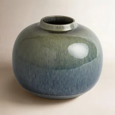 Global Views Tidal Vase-ball In Blue
