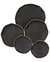 Global Views Tipped Edge Wall Decor-5 Cluster