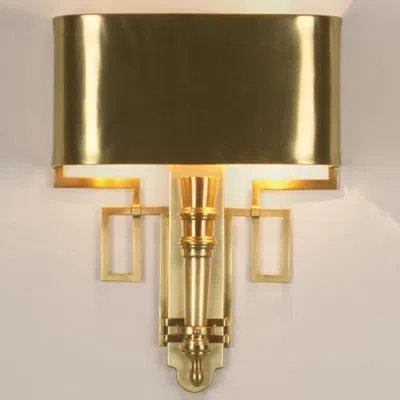 Global Views Torch Sconce 1-light Wallchiere In Antique Brass