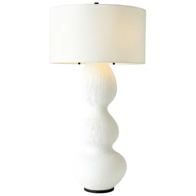 Global Views Torch Table Lamp-matte White In Neutral
