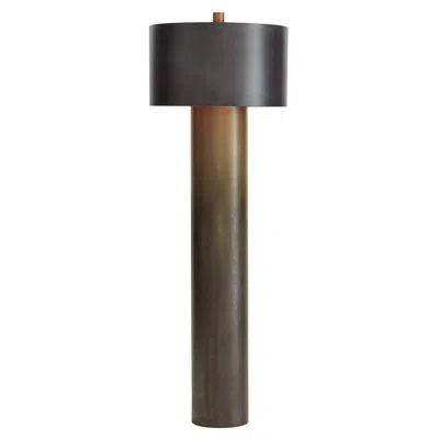 Global Views Tortoise Drum Floor Lamp In Black
