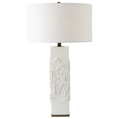 Global Views Totem Lamp-matte White