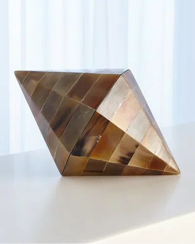 Global Views Triangle Cone Brown Horn Box
