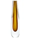 Global Views Triangle Cut Glass Vase In Brown