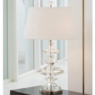 Global Views Tribal Lamp In Clear,glass