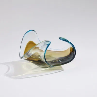 Global Views Trio Bowl-turquoise/beige In Turquoise,beige
