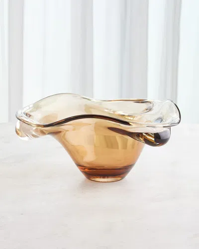 Global Views Triple Bubble Bowl In Amber