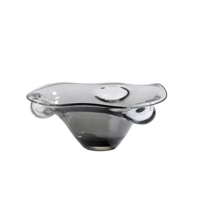 Global Views Triple Bubble Bowl-grey In Gray
